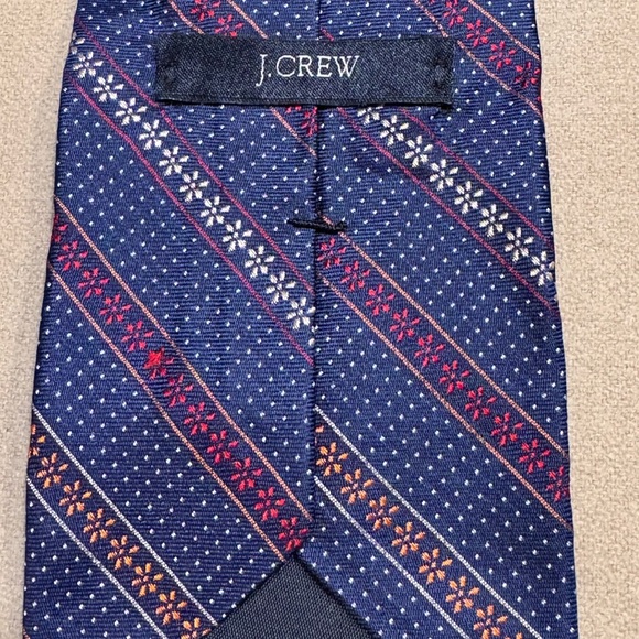 J. Crew Blue and Red Silk Striped Tie - Picture 4 of 4